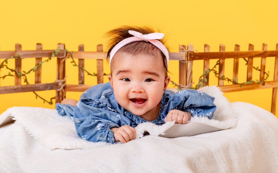 4 Month Baby Girl Portrait Photoshoot SS2 PJ Studio