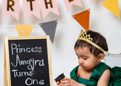 1 year old baby girl portrait